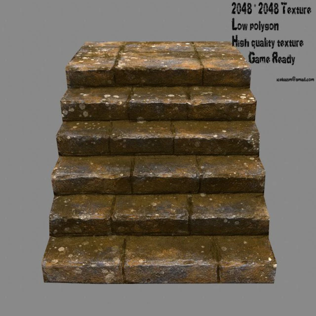 stairway 3D Model .c4d .max .obj .3ds .fbx .stl .blend 