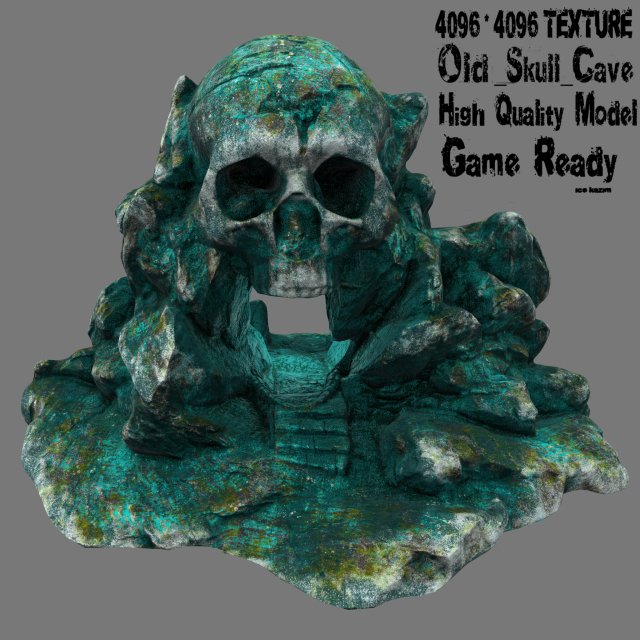 skull cave 3D Model .c4d .max .obj .3ds .fbx .stl .blend 