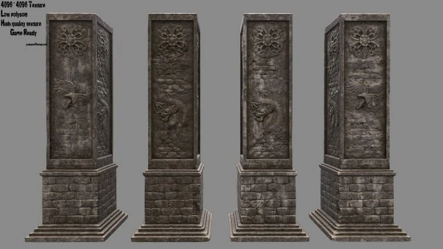 pillar 3D Model .c4d .max .obj .3ds .fbx .stl .blend