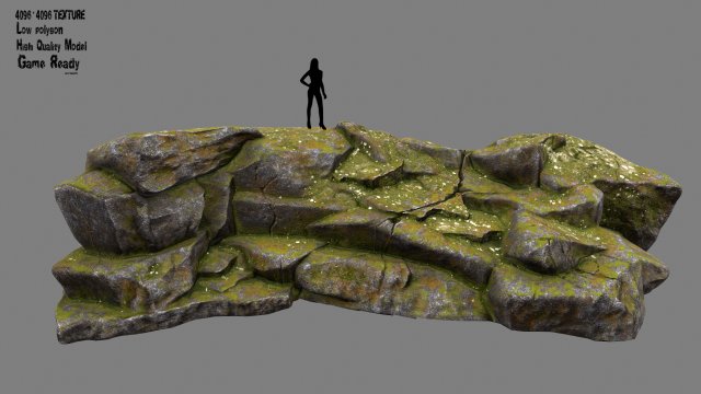 rock 10 3D Модель .c4d .max .obj .3ds .fbx .stl .blend 