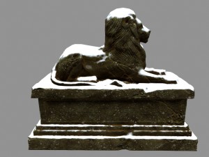 lion statue Model 3D