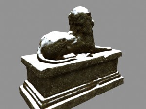 lion statue Model 3D