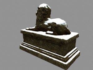 lion statue Model 3D