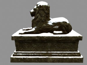 lion statue Model 3D