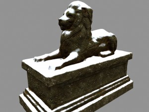 lion statue Model 3D