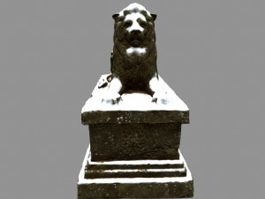 lion statue Model 3D