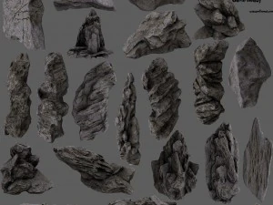 悬崖岩石 3D 模型