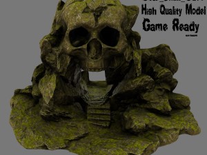 mossy skull cave 3D Model
