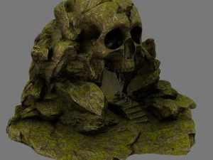 mossy skull cave 3D Model