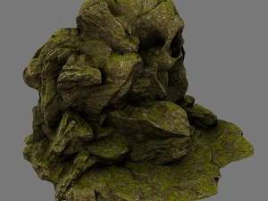 mossy skull cave 3D Model