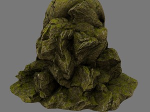 mossy skull cave Model 3D