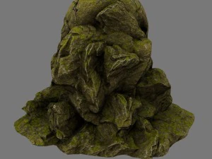 mossy skull cave 3D Model
