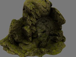 mossy skull cave 3D Model