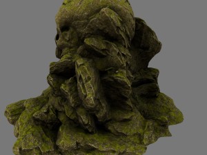 mossy skull cave Model 3D
