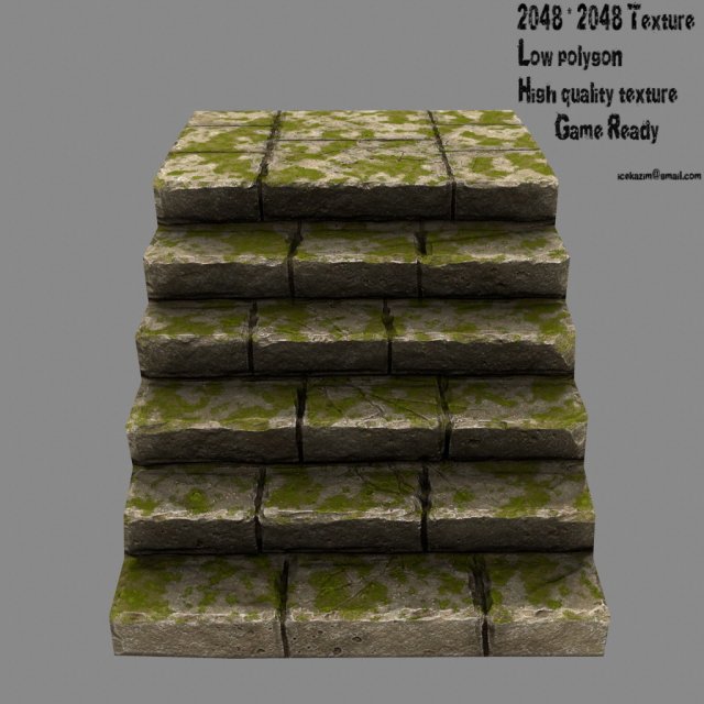 stairway Model 3D .c4d .max .obj .3ds .fbx .stl .blend 