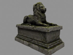 lion statue Modelo 3D
