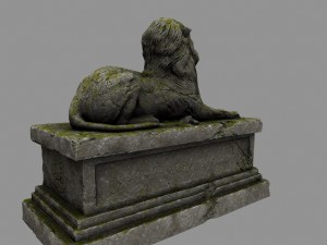 lion statue Modelo 3D