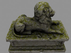 lion statue Modelo 3D