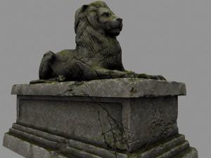 lion statue Modelo 3D
