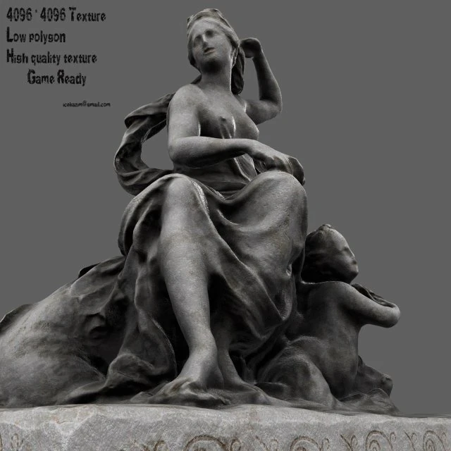 statue 3D Model .c4d .max .obj .3ds .fbx .stl .blend 