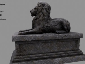 lion statue 3D मॉडल