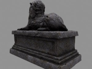 lion statue Modelo 3D