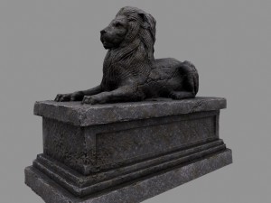 lion statue Modelo 3D