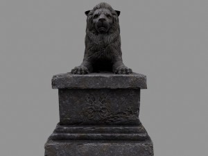 lion statue Modelo 3D