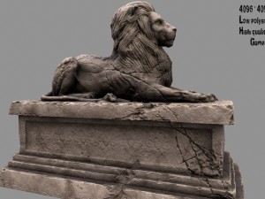 lion statue 1 3D मॉडल