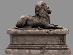 lion statue 1 3D मॉडल