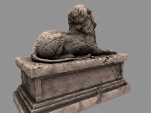 lion statue 1 3D मॉडल