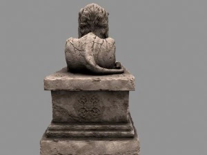 lion statue 1 3D Model