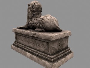 lion statue 1 3D मॉडल