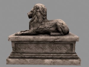 lion statue 1 3D मॉडल