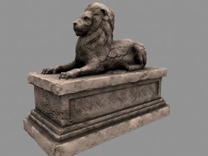 lion statue 1 3D मॉडल