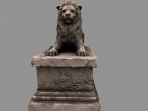 lion statue 1 3D मॉडल