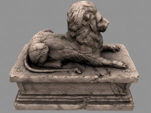 lion statue 1 3D मॉडल