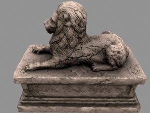 lion statue 1 3D मॉडल