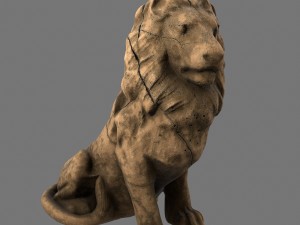 lion statue 3D मॉडल