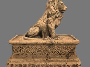 lion statue 3D मॉडल