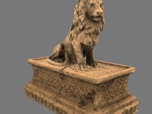 lion statue 3D मॉडल