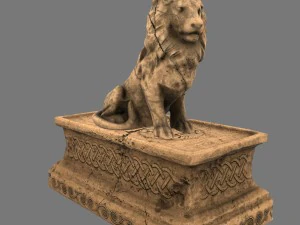 lion statue 3D Model