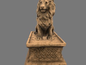 lion statue 3D मॉडल
