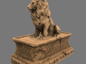 lion statue 3D मॉडल