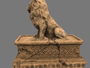 lion statue 3D मॉडल