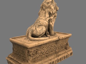 lion statue 3D मॉडल