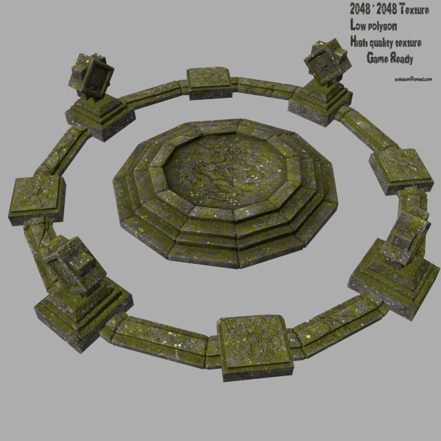 old temple 3D Model .c4d .max .obj .3ds .fbx .stl .blend 