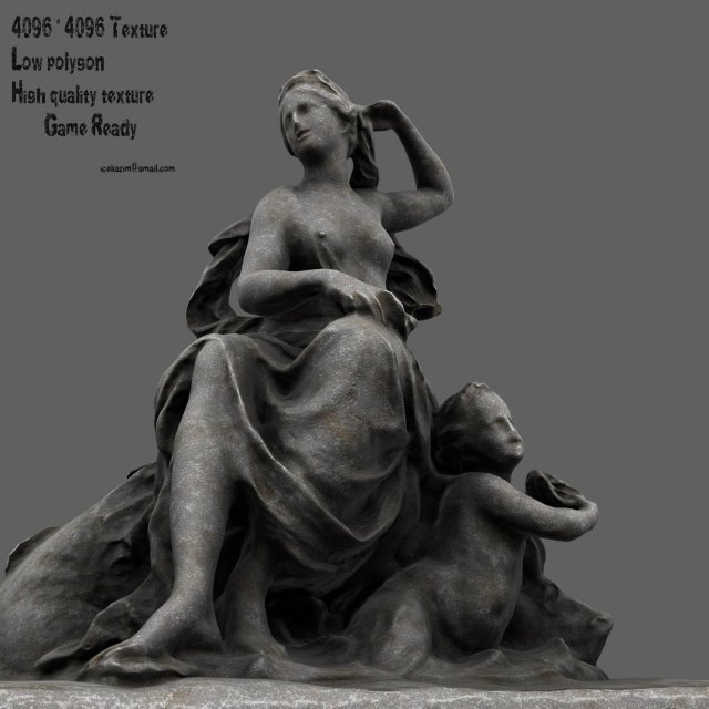 statue 3D 模型 .c4d .max .obj .3ds .fbx .stl .blend