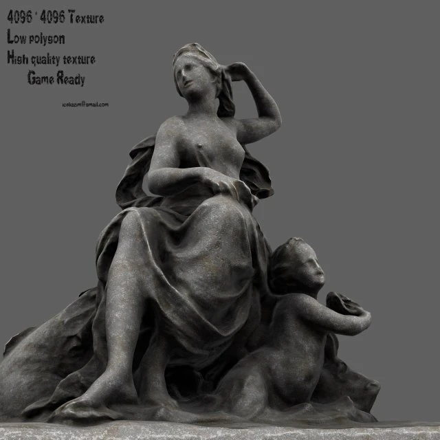 statue 3D Model .c4d .max .obj .3ds .fbx .stl .blend