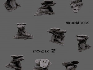 rock set Modello 3D